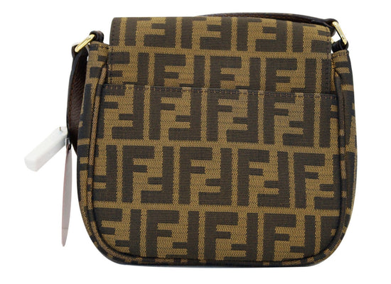 FENDI Zucca Canvas Chain Accessory Pouch Brown Black Auth th2113 ref.461705  - Joli Closet