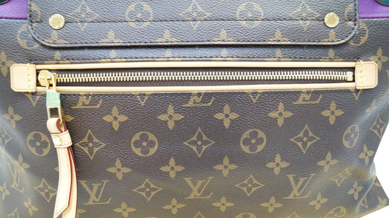 Louis Vuitton - Authenticated Trapezio Handbag - Leather Purple Plain for Women, Very Good Condition