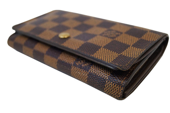 LOUIS VUITTON Damier Ebene Porte-Monnaie Billets Tresor Wallet, FASHIONPHILE