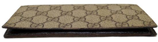 Gucci Vintage Brown GG Coated Canvas Checkbook Case