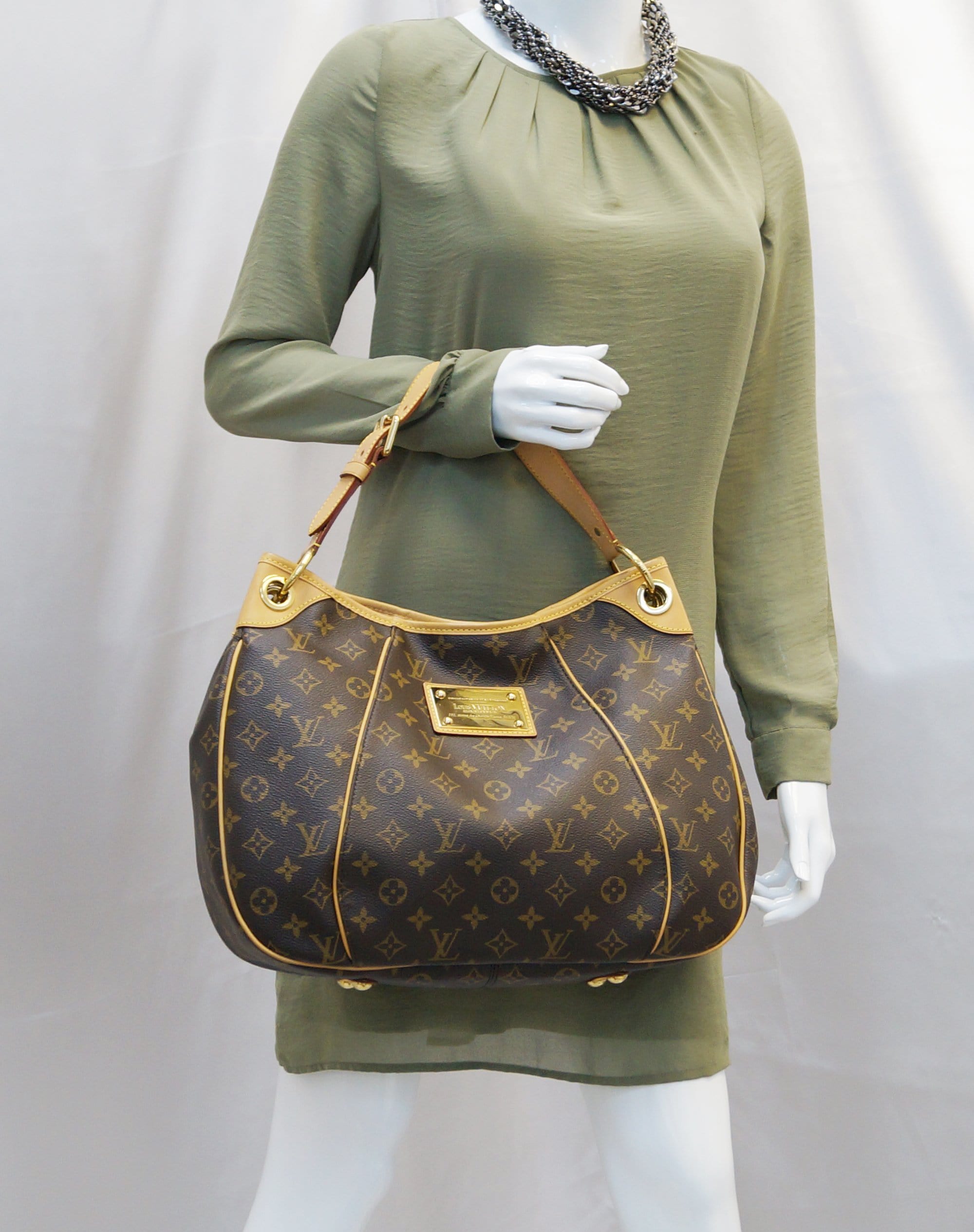 LOUIS VUITTON Monogram Galliera PM Brown Shoulder Bag