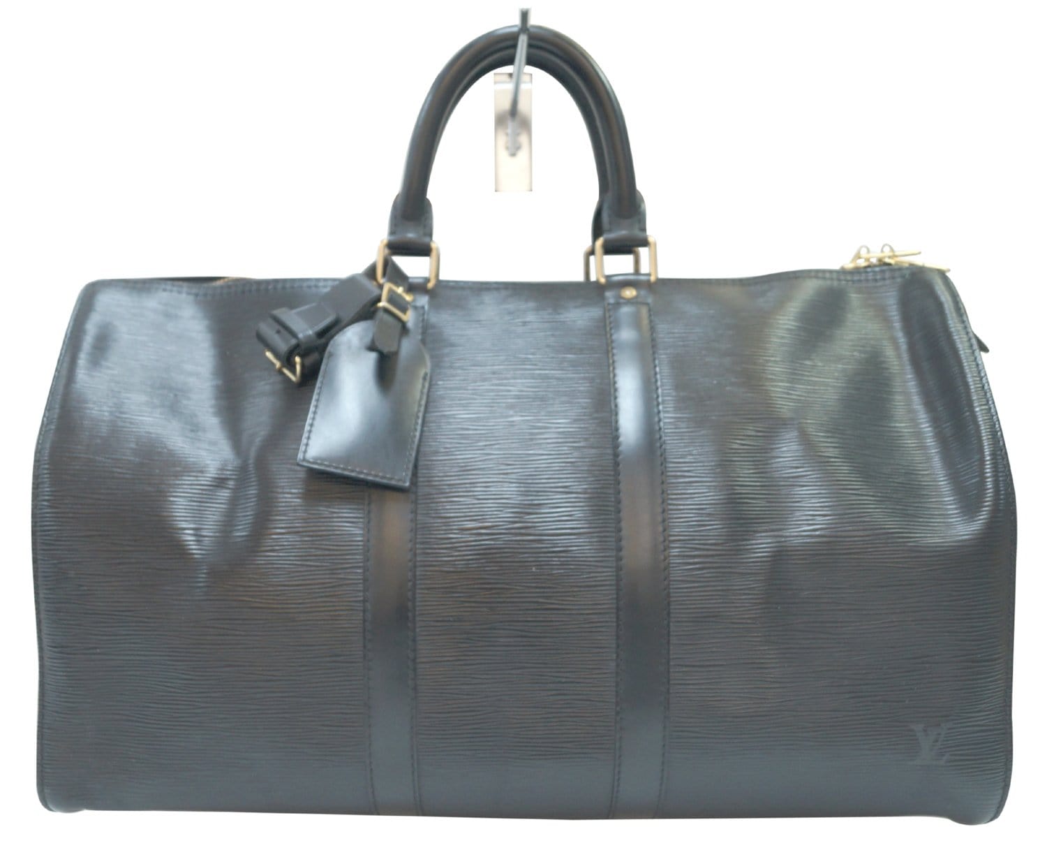 LOUIS VUITTON Epi Leather Black Keepall 50 Boston Bag