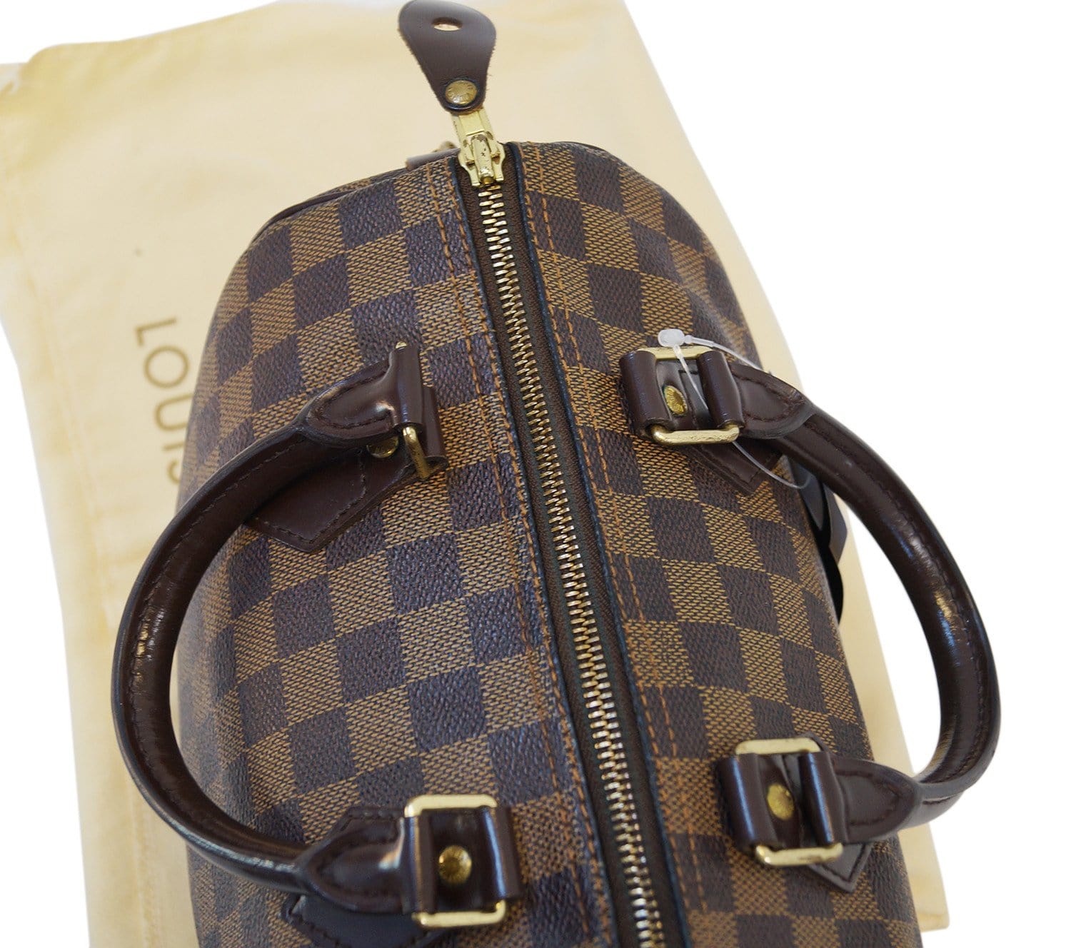 LOUIS VUITTON Damier Ebene Speedy 25 Handbag