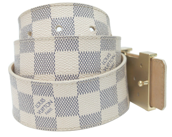 LOUIS VUITTON Damier Azur LV Initiales Belt 110 44 1311830