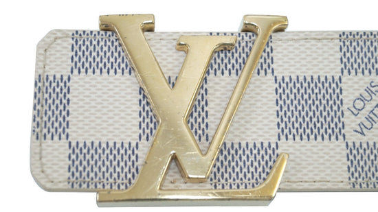 Louis Vuitton Damier Azur Canvas Tresor Belt Size 80CM Louis Vuitton