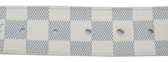 Initiales 40MM Damier Azur Belt Size 80/32 – Keeks Designer Handbags