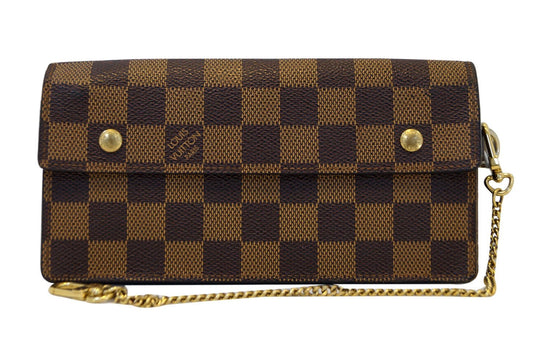 Louis Vuitton Damier Ebene Canvas Portefeuille Accordeon Long