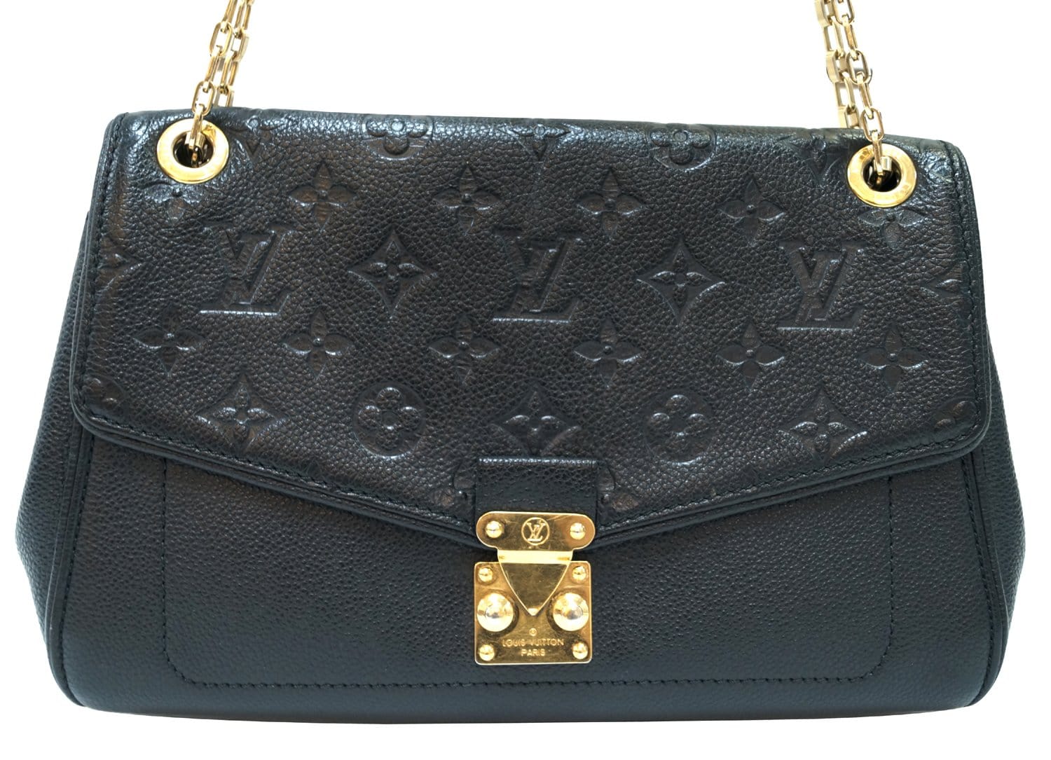 LOUIS VUITTON Black Monogram Empreinte Leather St Germain Bag