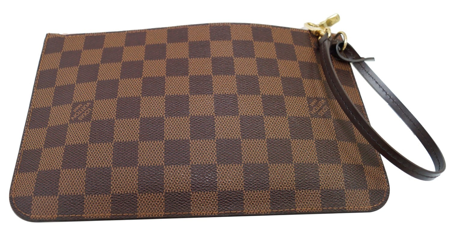 Louis Vuitton Neverfull Pochette Damier Azur Rose Ballerine