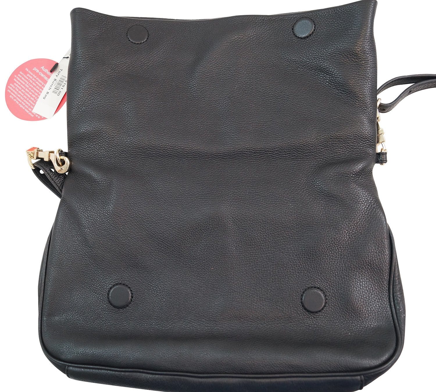Tory Burch Amanda Black Leather Fold-over Shoulder Bag TT382