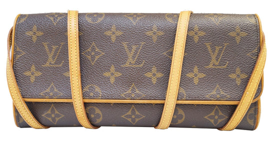 Louis Vuitton Monogram Pochette Twin GM Crossbody Flap Bag 126lv728