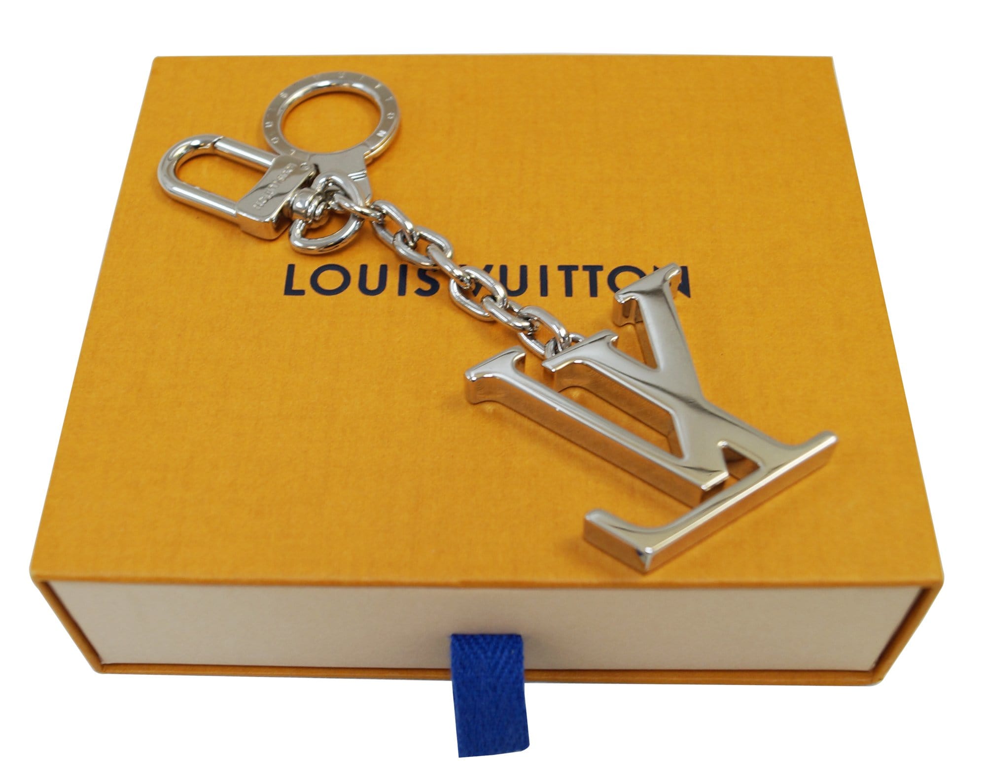 LOUIS VUITTON LV Facettes Bag Charm Key Holder Silver-US