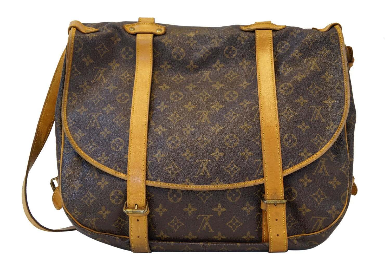 LOUIS VUITTON Monogram Saumur 43 XL Large Shoulder Bag