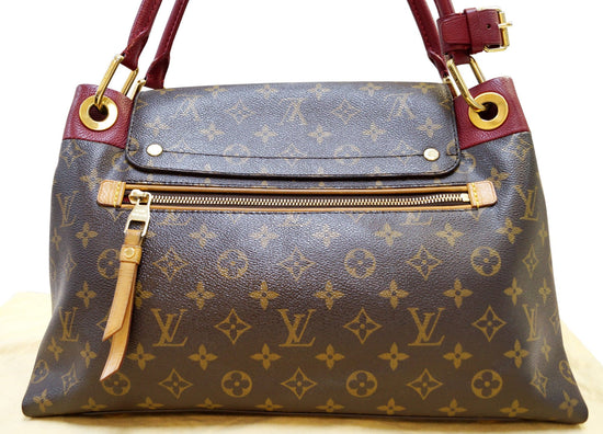 Louis Vuitton Monogram Leather Olympe Aurore Bag Brown Burgundy