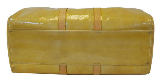 Louis Vuitton Yellow Monogram Vernis Mercer Keepall Duffle Bag