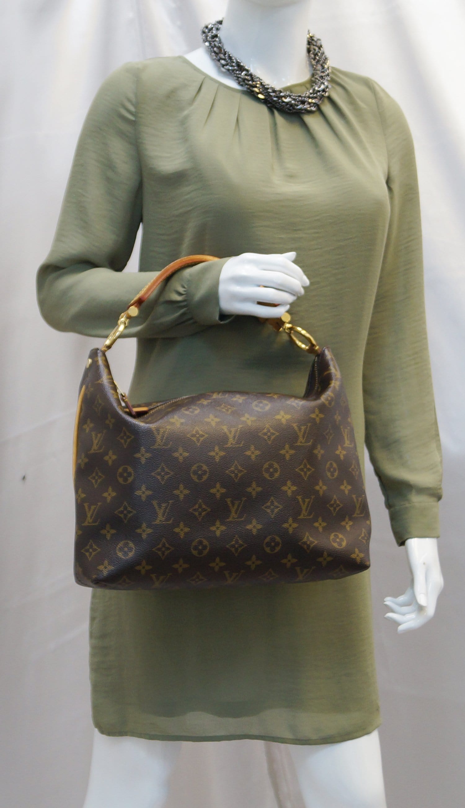 LOUIS VUITTON Monogram Canvas Sully PM Shoulder Bag