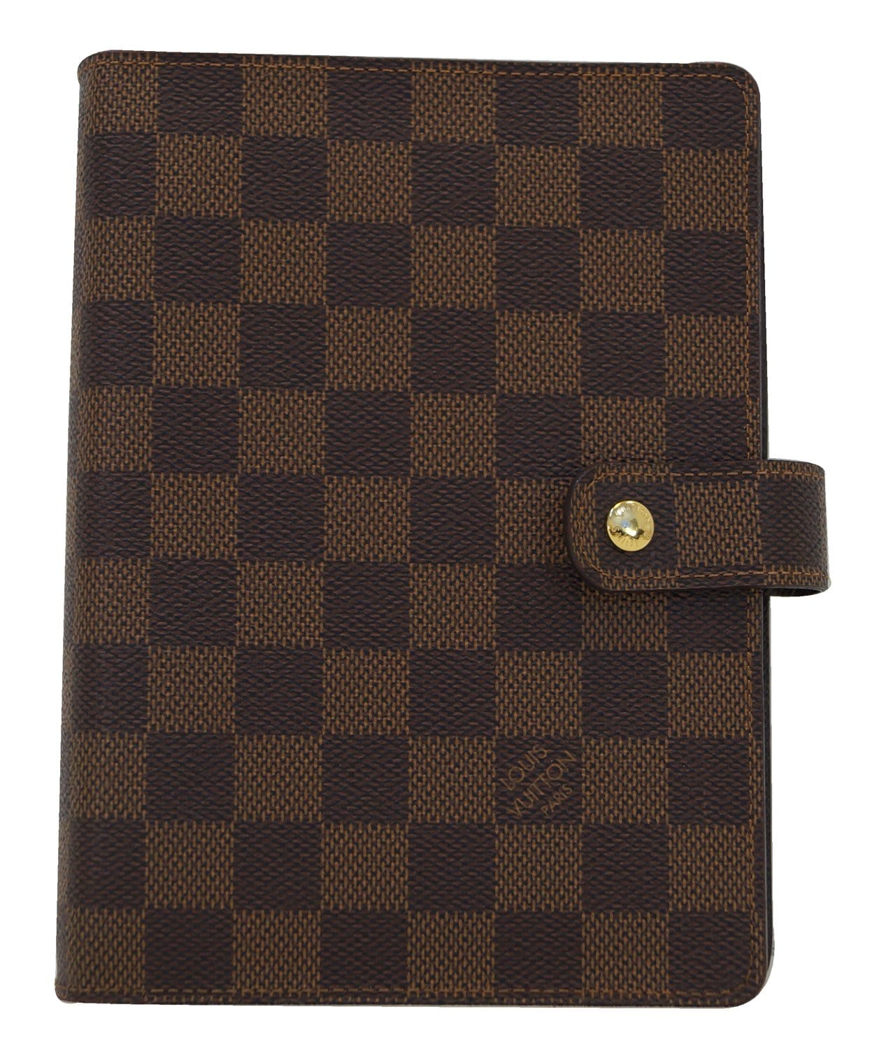 Medium Ring Agenda Cover Damier Ebene - Women - Personalization