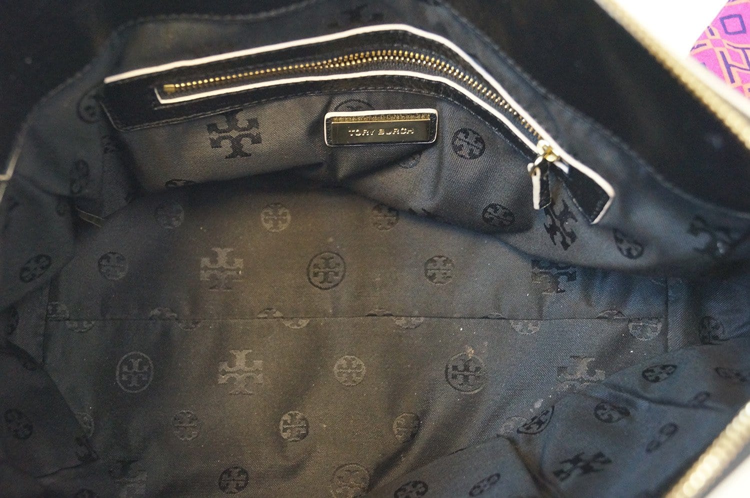 Tory Burch Black 2 Way Leather Shoulder Handbag E2854