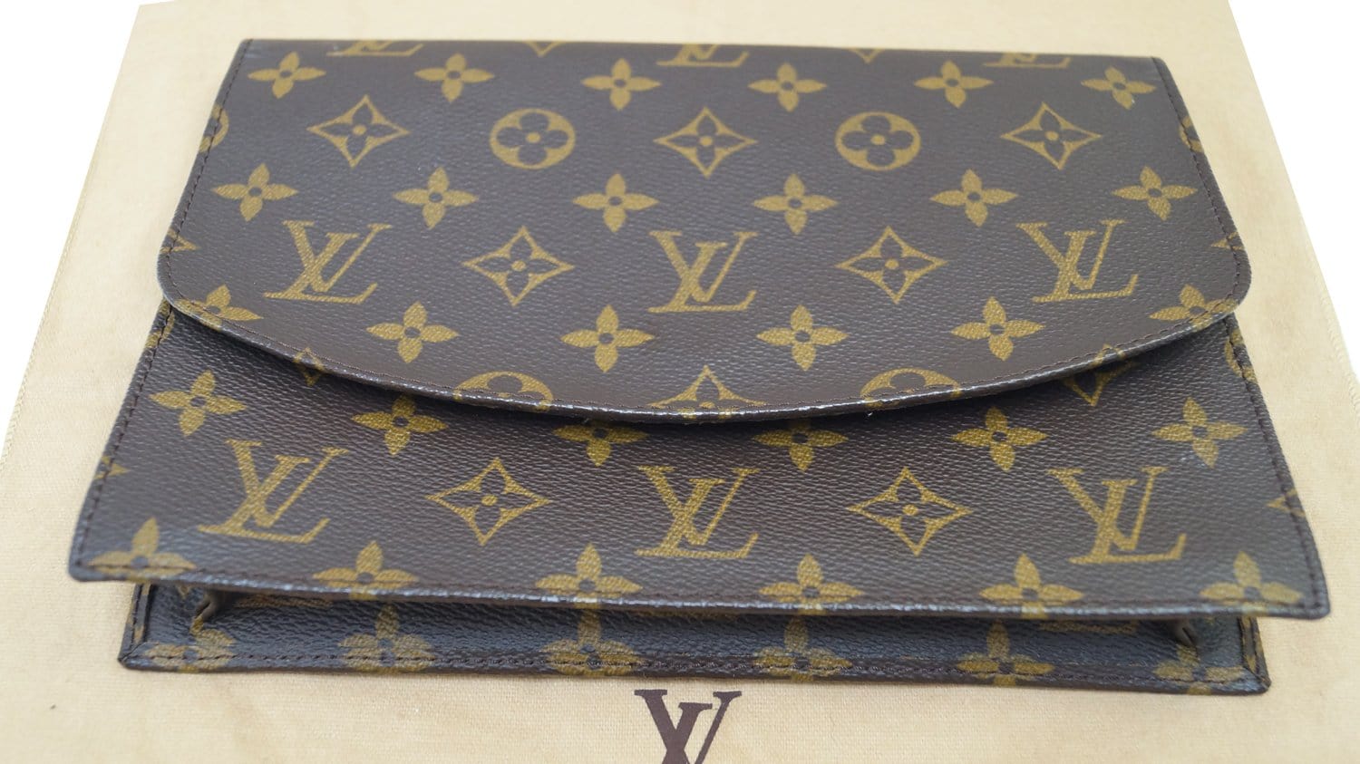 LOUIS VUITTON Monogram Canvas Pochette Rabat Clutch Bag