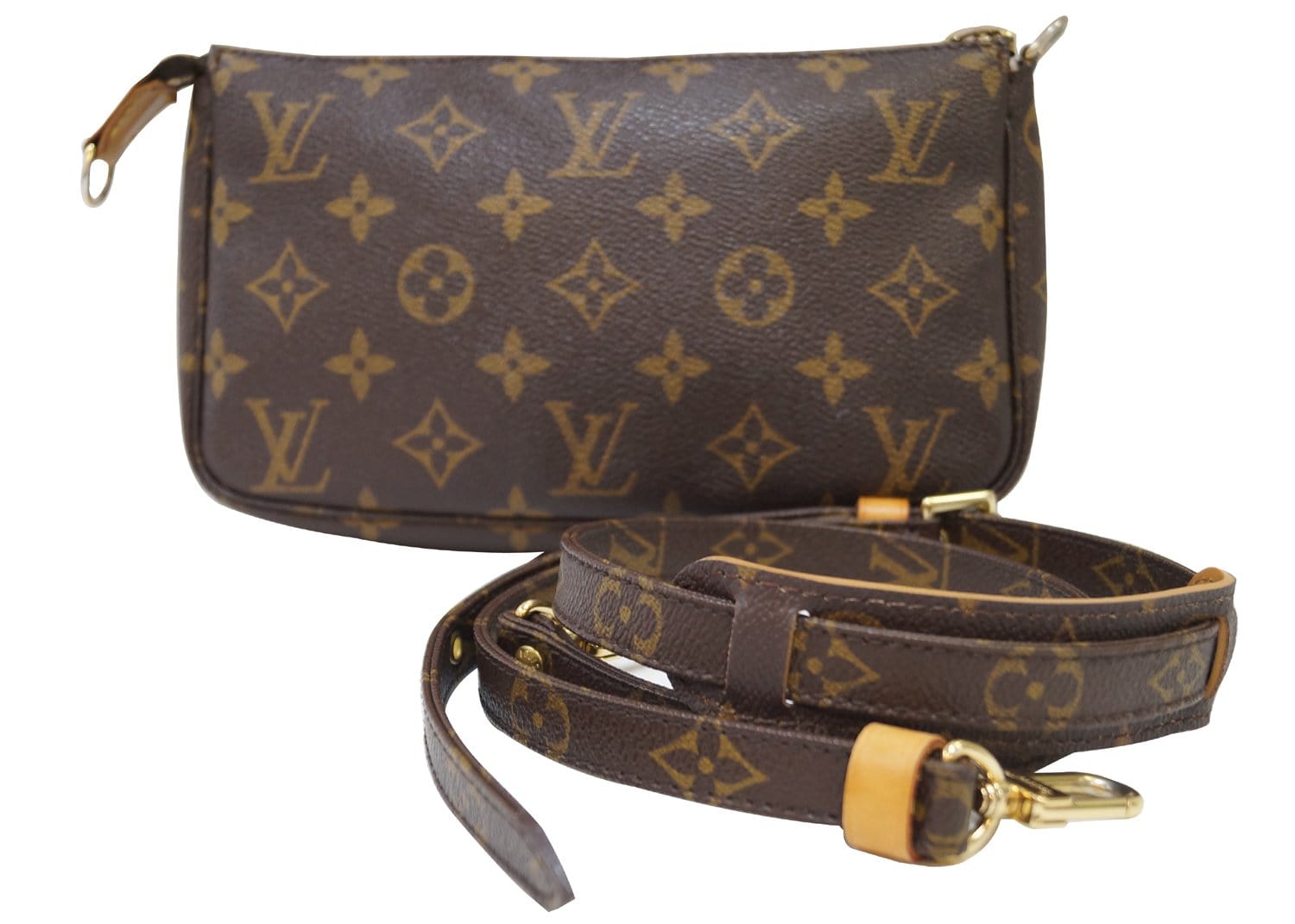 LOUIS VUITTON Monogram Pochette Accessoires Long Shoulder Pouch