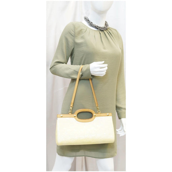 Louis Vuitton Vernis Leather Monogram Roxbury Drive Bag Ivory