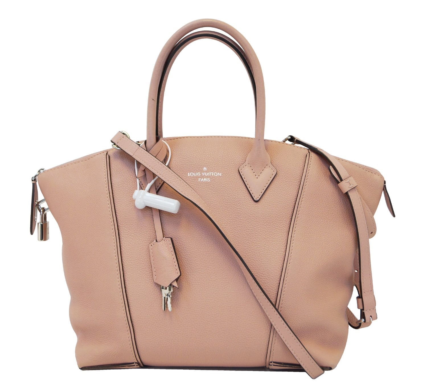 Louis Vuitton Soft Lockit Handbag Leather Pm