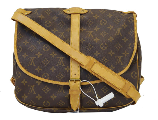 Brown Louis Vuitton Monogram Saumur 35 Crossbody Bag – Designer Revival