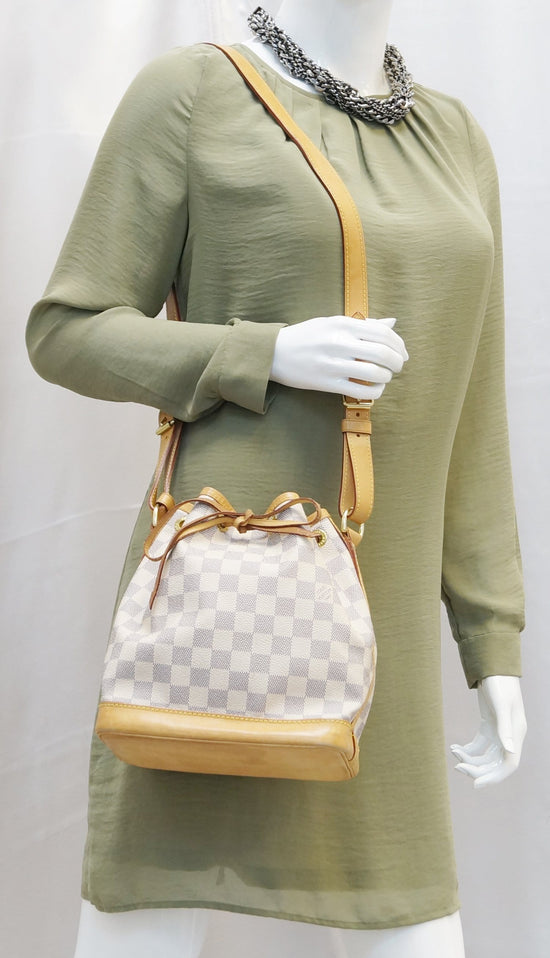 Louis Vuitton Damier Azur Noe BB - White Shoulder Bags, Handbags