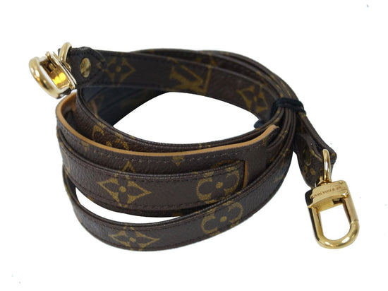 LOUIS VUITTON Shoulder strap Monogram canvas Brown unisex Used –