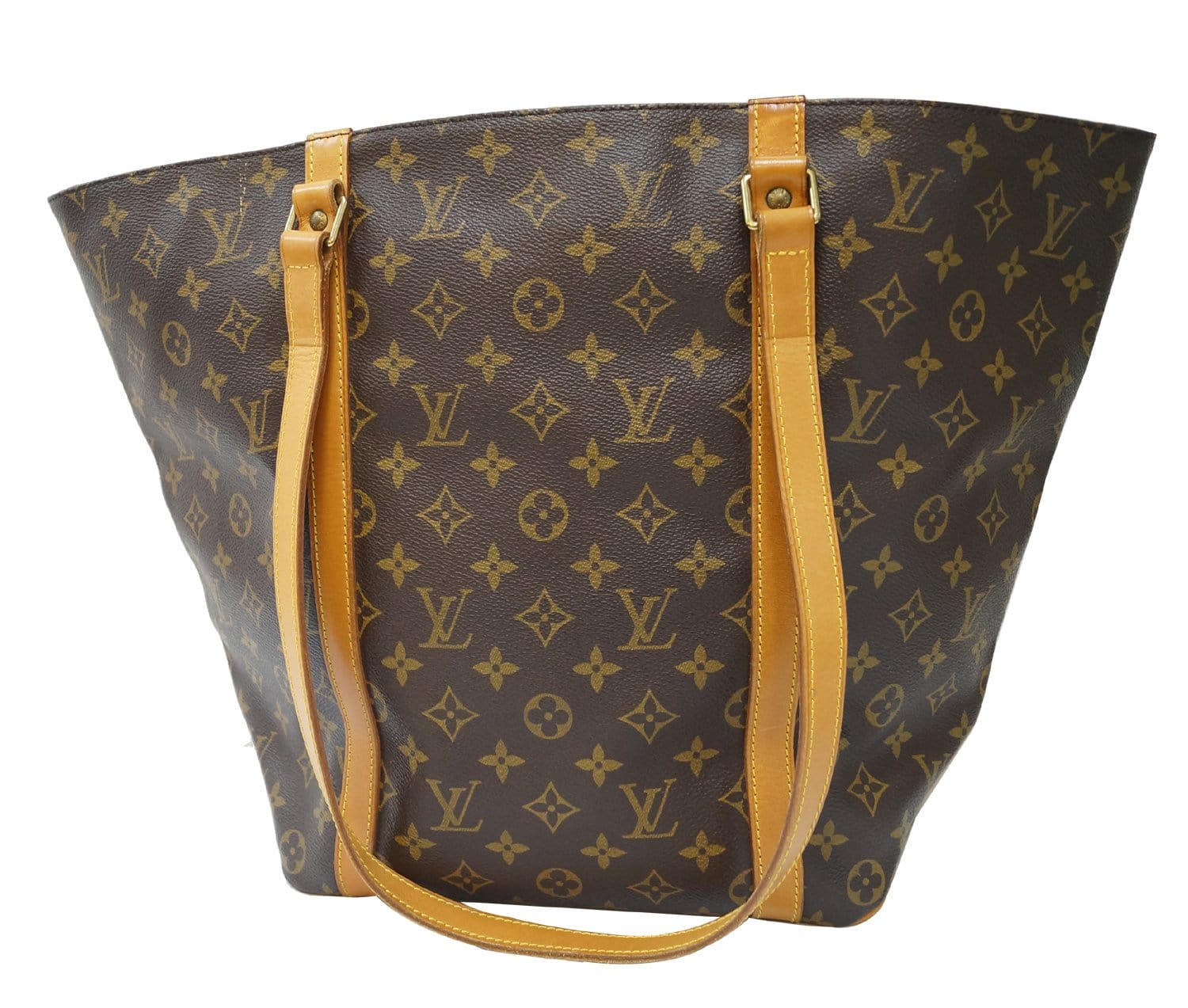 Authentic LOUIS VUITTON Tote Hand Bag Sac Weekend Monogram 