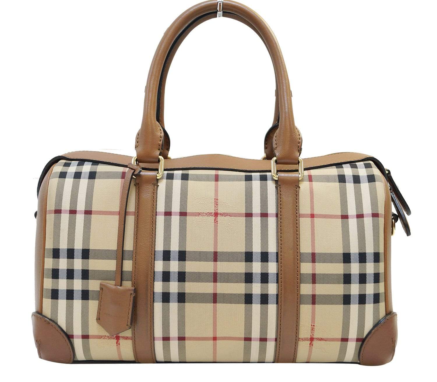 Burberry Autumn Leather Medium Alchester Bowling Bag - Yoogi's Closet