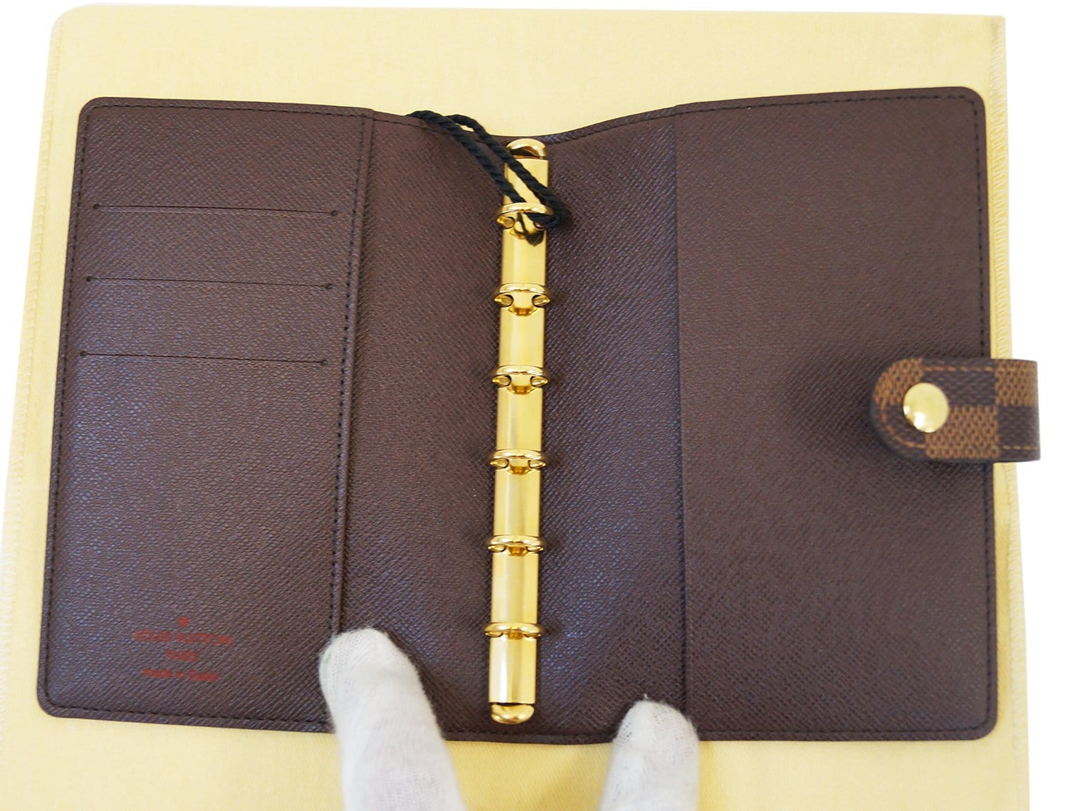 LOUIS VUITTON Damier Ebene Agenda PM Day Planner Cover