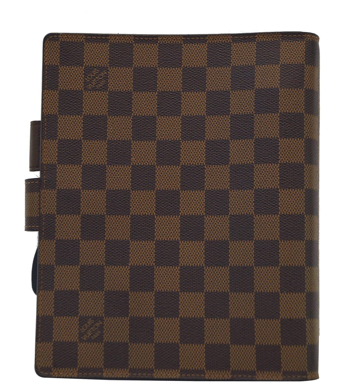 LOUIS VUITTON Damier Ebene Brown Agenda GM Planner Cover