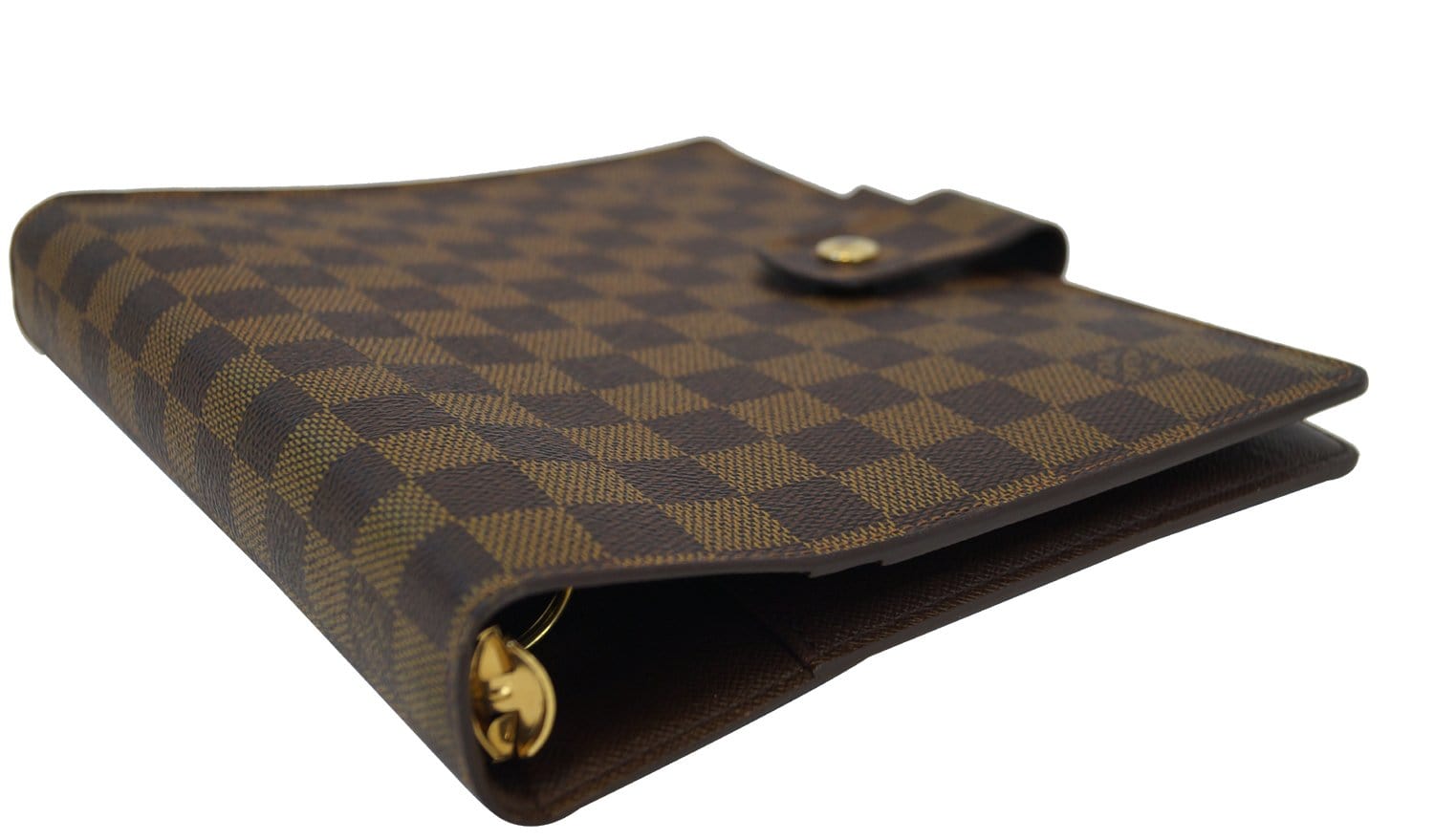 LOUIS VUITTON Damier Ebene Brown Agenda GM Planner Cover