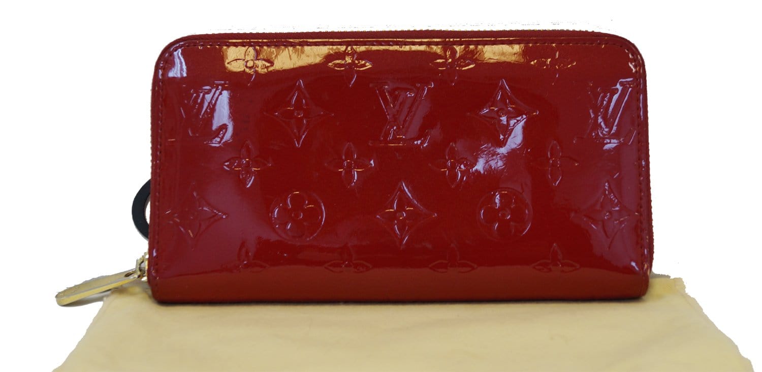 Preloved Louis Vuitton Red Vernis Monogram Mini Zippy Wallet