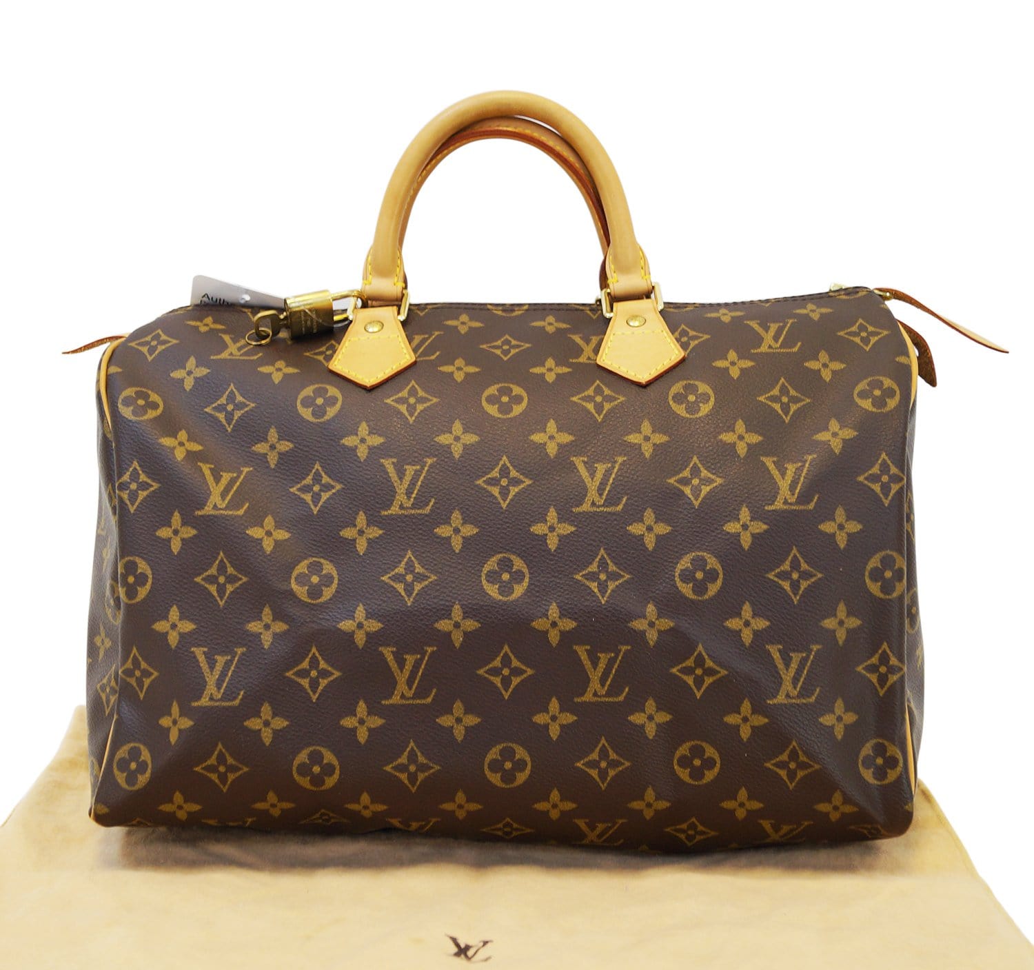 Authentic LOUIS VUITTON Monogram Speedy 35 Handbag E3126