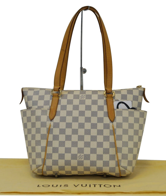 Louis Vuitton Totally Pm Zip 870953 White Damier Azur Canvas Tote, Louis  Vuitton