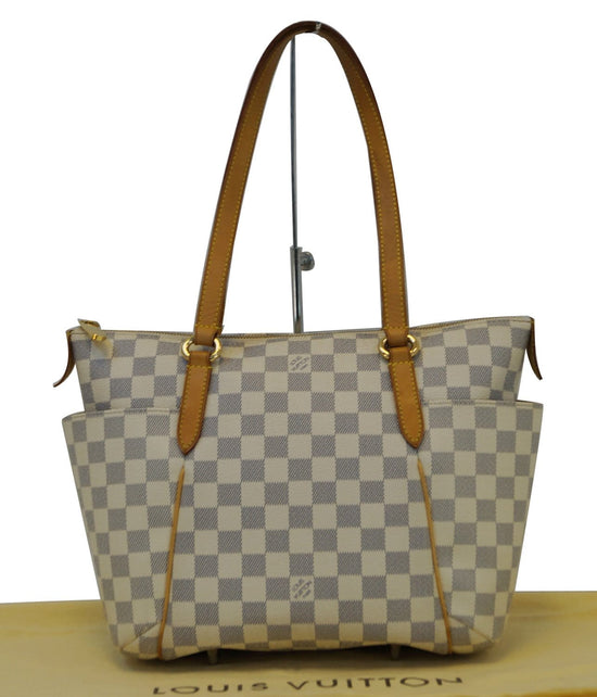 White Louis Vuitton Damier Azur Totally PM Shoulder Bag – Designer Revival