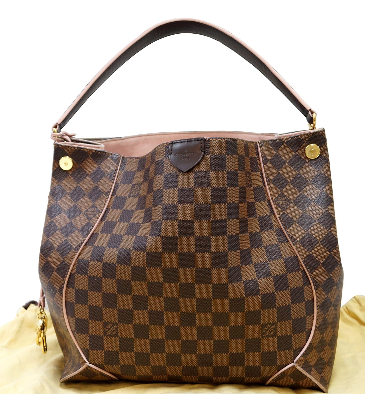 Louis Vuitton Caissa Hobo Damier Ebene Shoulder Bag Tote Purse