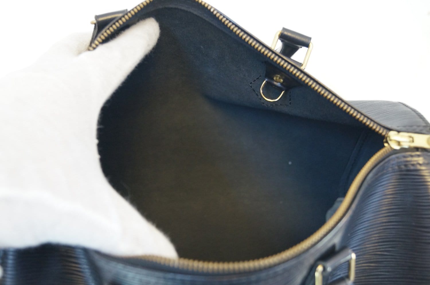 Louis Vuitton Black Epi Leather Speedy 35 Bag - Yoogi's Closet