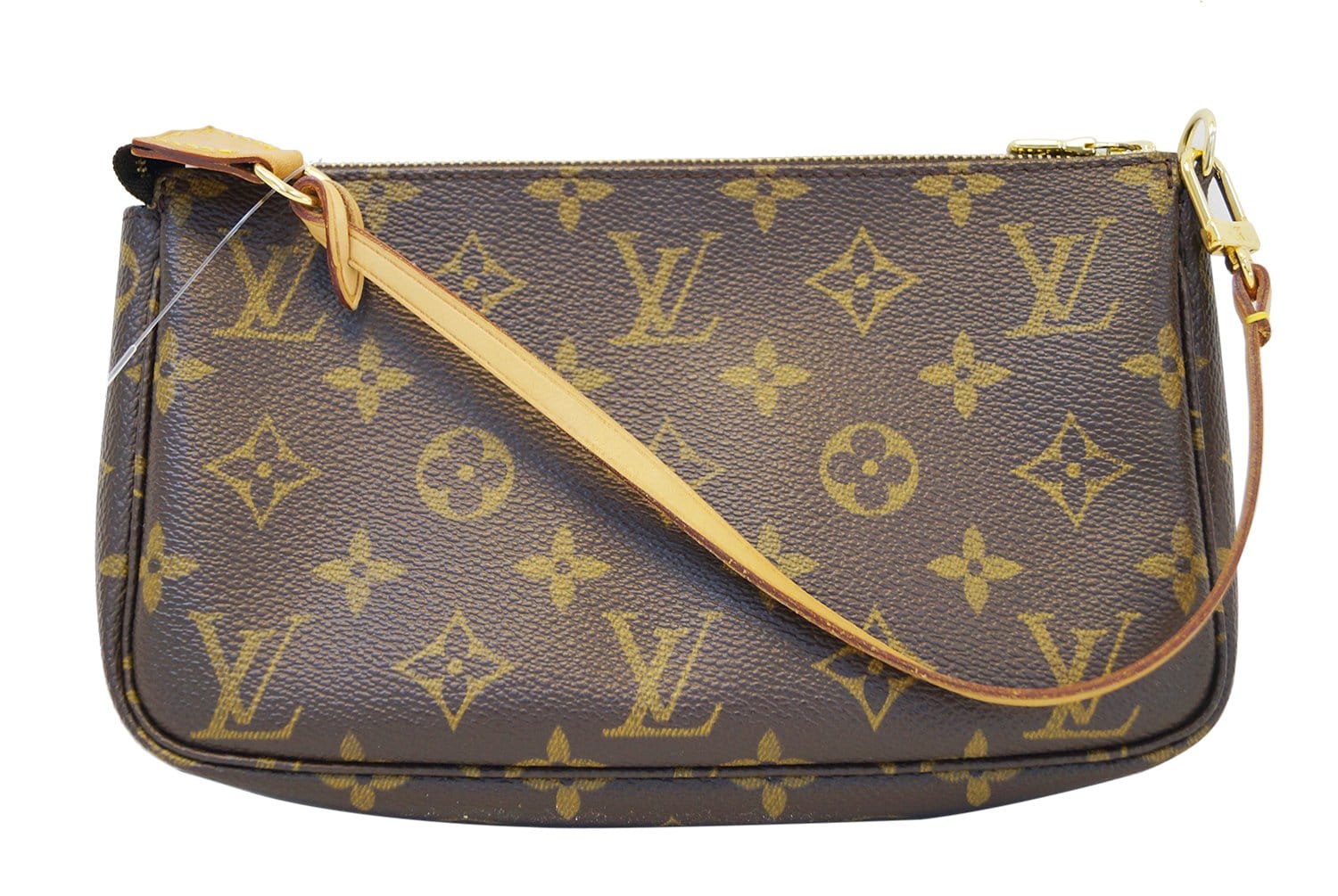 Louis Vuitton - Authenticated Pochette Accessoire Handbag - Cloth Brown for Women, Good Condition