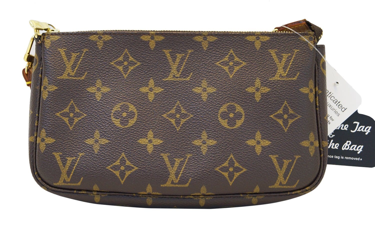 Authentic LOUIS VUITTON Monogram Canvas Pochette Accessoires Handbag E