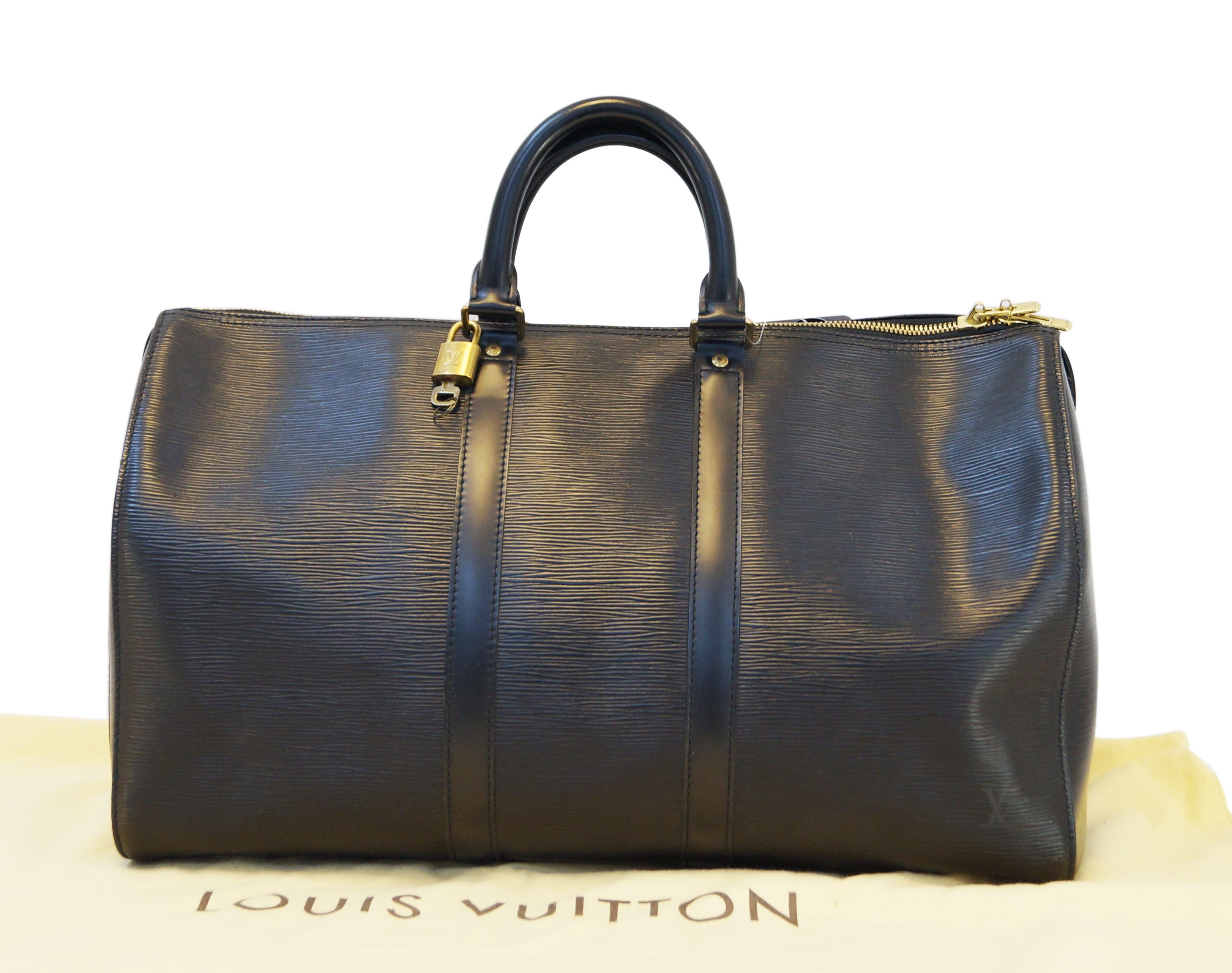 LOUIS VUITTON Boston bag M42975 Keepall 45 Epi Leather blue mens