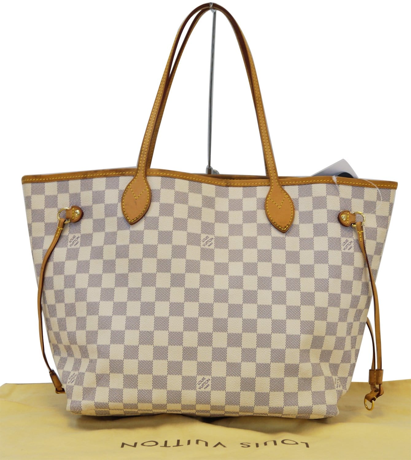 AUTHENTIC Louis Vuitton Neverfull Damier Azur MM PREOWNED (WBA521) – Jj's  Closet, LLC