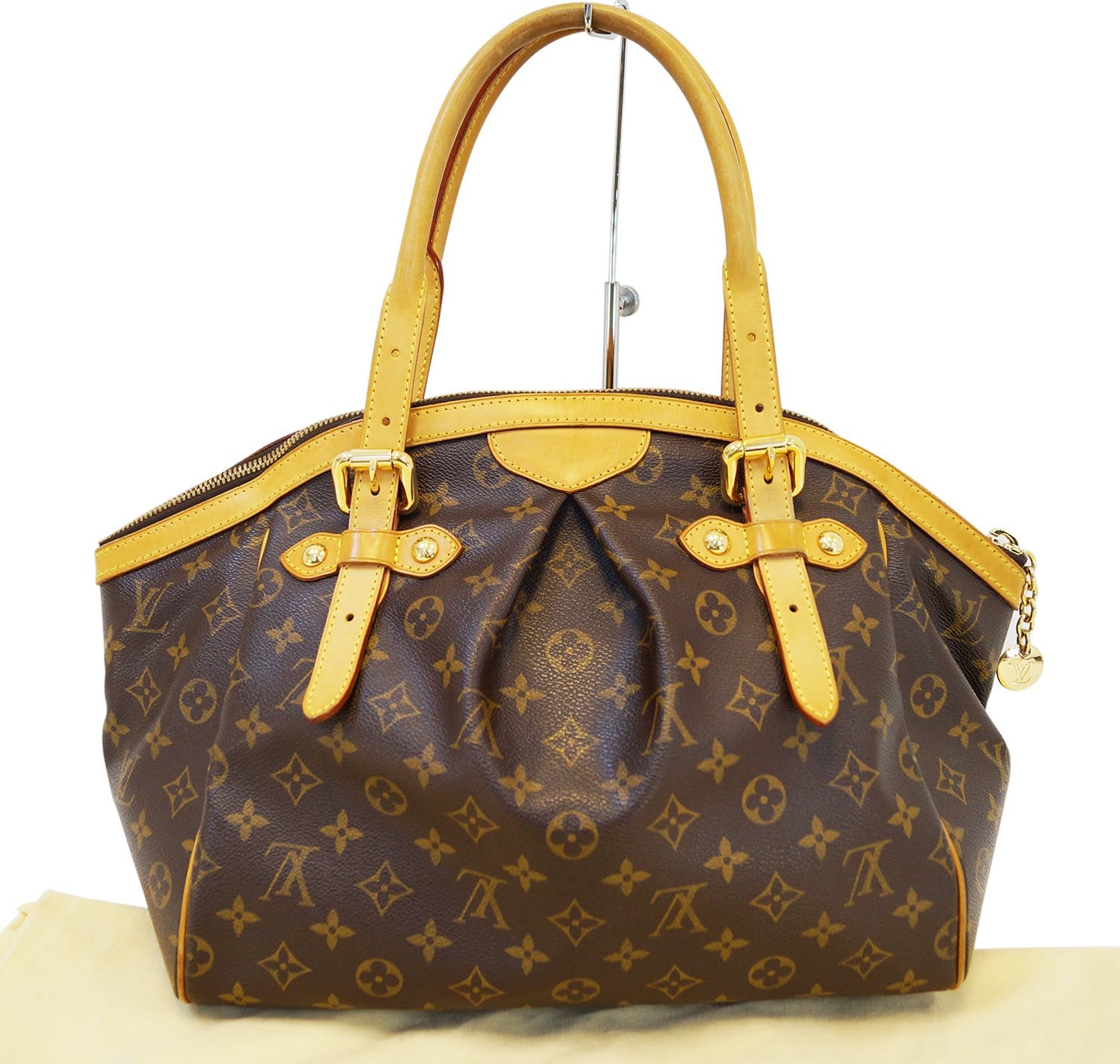 Authentic LOUIS VUITTON Monogram Tivoli GM Brown Tote Bag E3103