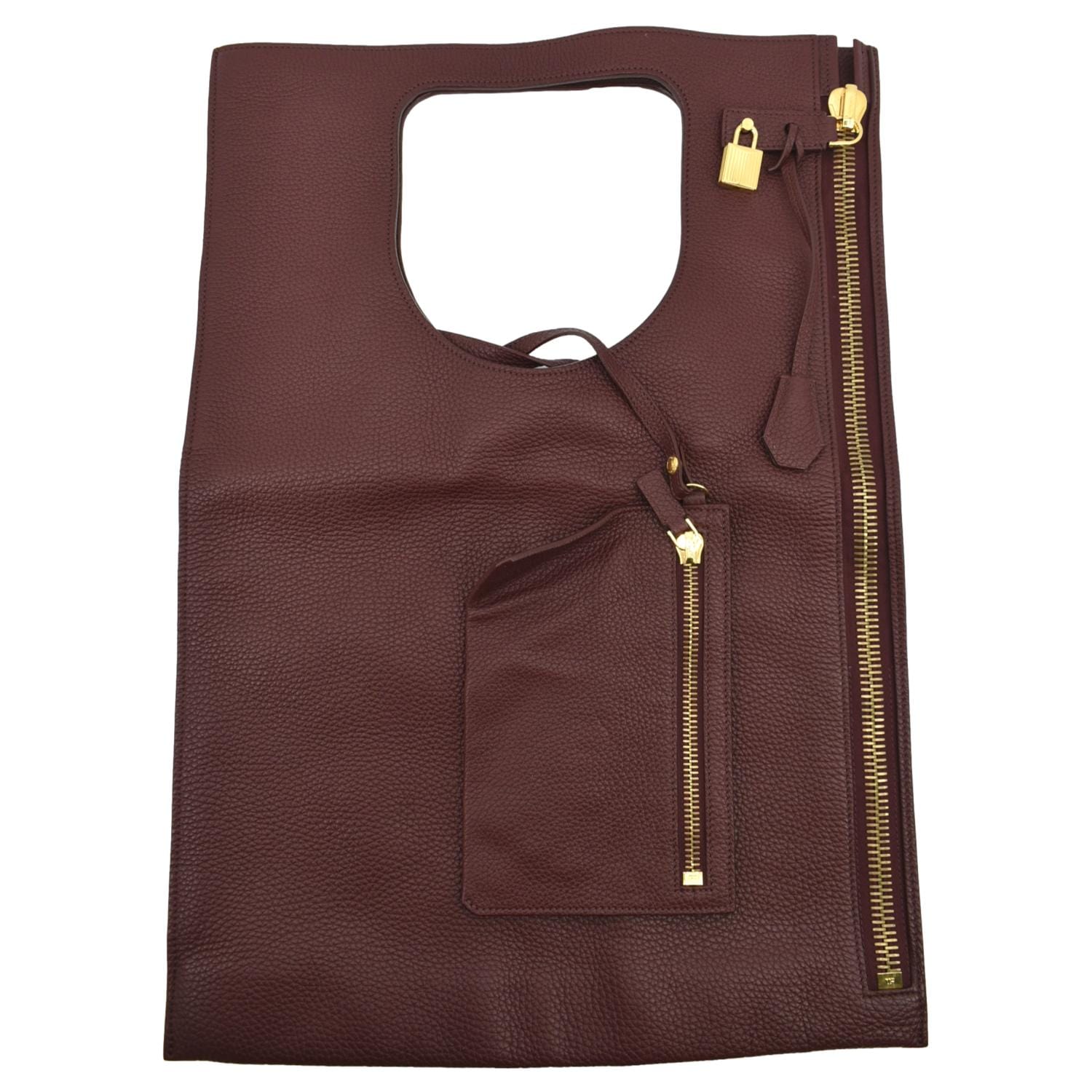 Tom Ford Alix Padlock Zip Leather Shoulder Bag