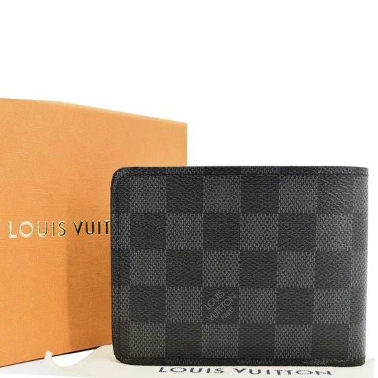 Louis Vuitton 2021 Men's Multiple Wallet Damier Graphite 3D Canvas