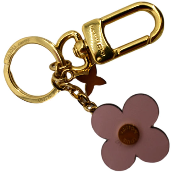 Louis Vuitton LOUIS VUITTON Porto Cle Blooming Flower BB Keychain