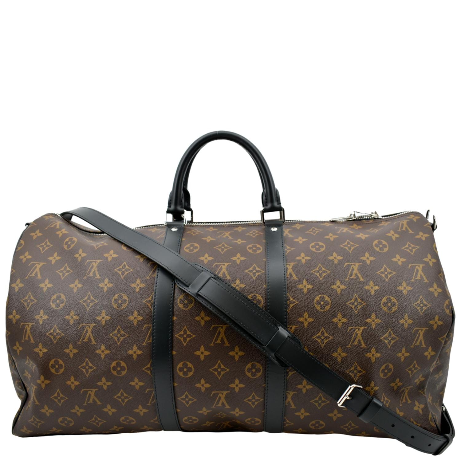 LOUIS VUITTON Keepall 55 Monogram Canvas Travel Bag Brown