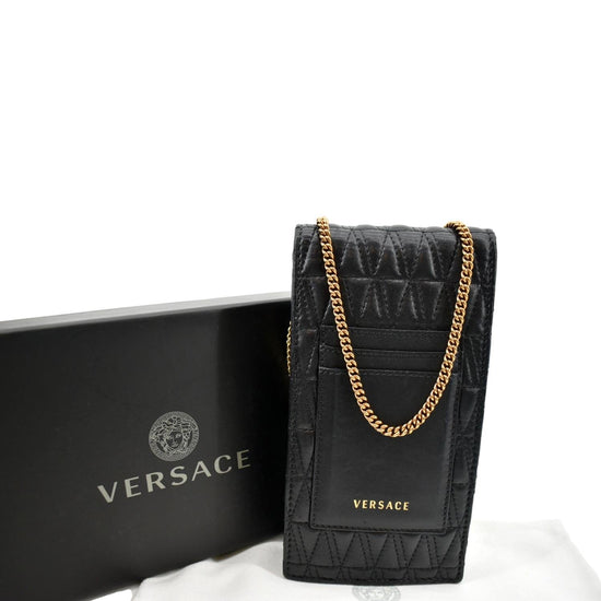 Versace Leather Crossbody Phone Case